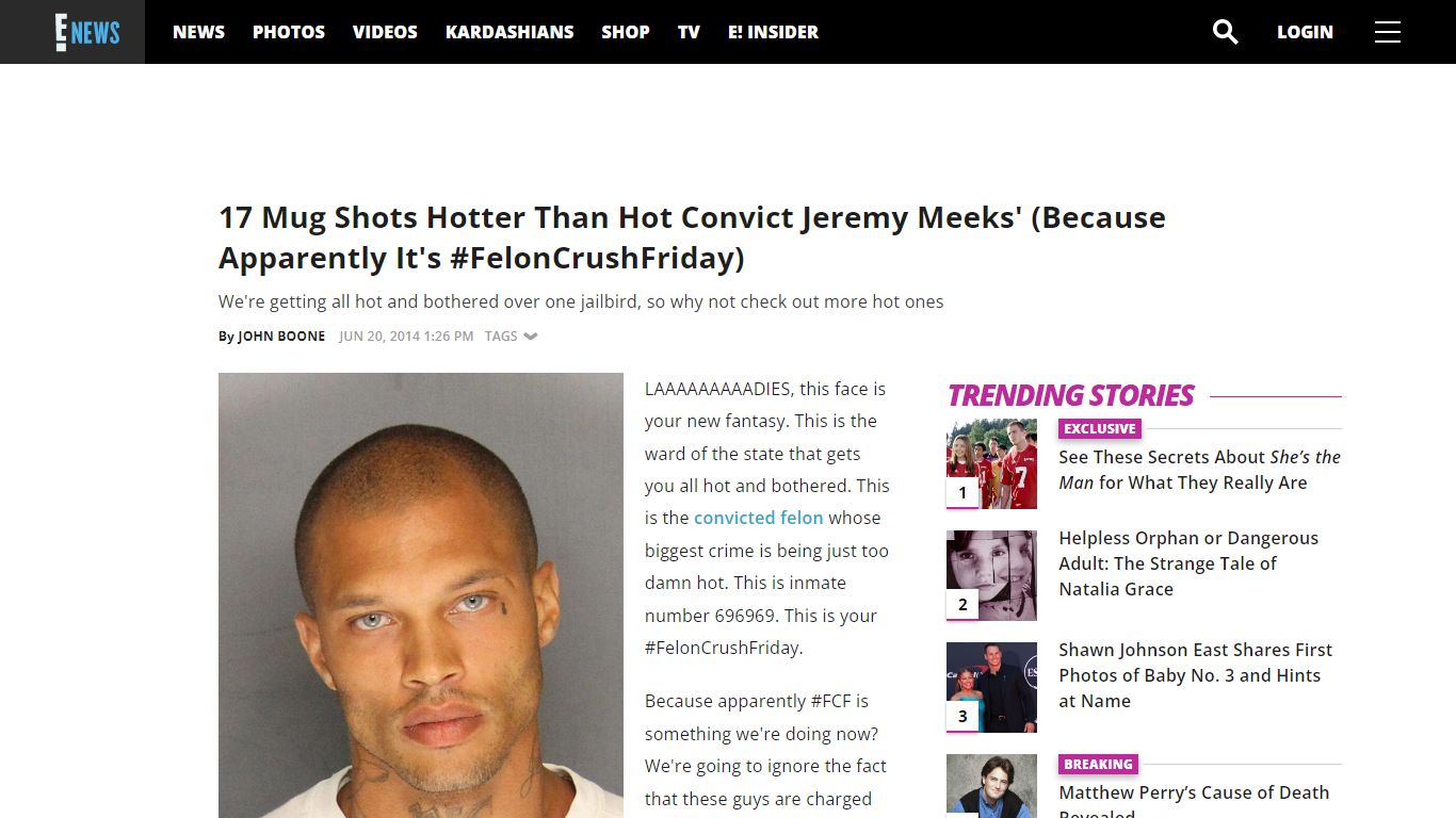 17 Mug Shots Sexier Than Hot Convict Jeremy Meeks' - E! Online
